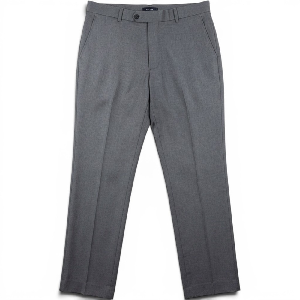 George Dress Pants Men 36x32 Gray Flat Front Slacks TOGM36341